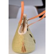 Sac en jonc artisanal deco corne de Madagascar