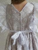 Robe fille à smocks cérémonie sans manche blanche 